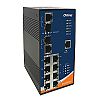 Switch zarzdzalny, 8x 10/100 RJ-45 PoE+ + 2 sloty SFP z DDM / RJ-45, O/Open-Ring <10ms (ORing IPS-3082GC-AT)