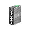 Switch zarządzalny, 6x 10/100/1000 RJ-45, 2x SFP/RJ45 Combo, DIN (TP-Link IES208G)