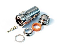 Złącze męskie N typ2, clampowane (skręcane) na przewód (RG213)