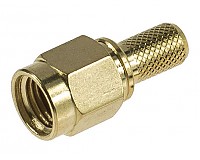Złącze męskie SMA RP (Reverse Pin), zaciskane na przewód RG58