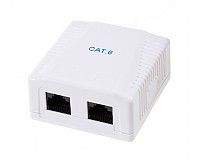 Puszka natynkowa, kat. 6, 2x RJ-45
