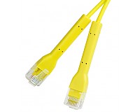 Patchcord UTP-K6a; 0,5 m; żółty; LSOH/LSZH, ultra flex