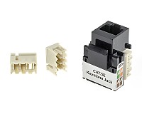 Złącze typu keystone 8p8c, nieekranowane, kat. 5e, IDC zaciskane z góry, czarne