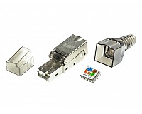 Złącze męskie WM8p8c (RJ-45), kat. 6, ekranowane, beznarzędziowe