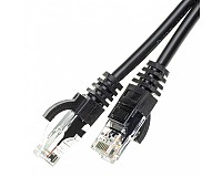 Patchcord UTP-K5e; 0,25 m; czarny; LSOH/LSZH