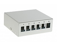 Patch panel na szynę DIN 6-portowy, keystone, bez gniazd