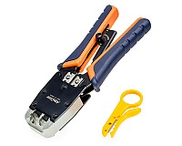 Czołowa zaciskarka złączy modularnych 8p (RJ-45) i 6p (RJ-12, RJ-11) (Hanlong HT-500R)