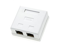 Puszka natynkowa, kat. 5e, 2x RJ-45