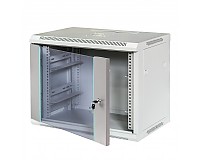 Szafa wisząca 9U 19", 480x600x440 mm (wys,szer,gł), drzwi szklane