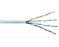 Przewód U/UTP Wave Cables, kat.5E, wewnętrzny, szary, 4x2x26 AWG, Cu, 305 m, linka