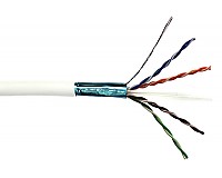Przewód F/UTP Wave Cables, kat.6, wewnętrzny, biały, LSOH/LSZH, 4x2x26 AWG, Cu, 305 m, linka
