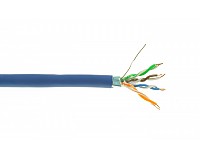 Przewód F/UTP Wave Cables, kat.5E, wewnętrzny, niebieski, LSOH/LSZH, 4x2x24 AWG, Cu, 305 m, drut