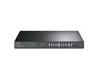 Switch inteligentny, 16x 10/100/1000 RJ-45, 2x SFP, PoE+, 19" (TP-Link TL-SG1218MPE)