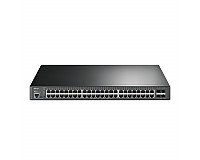 Switch zarządzalny, 48x 10/100/1000 RJ-45, 4x slot 10G SFP+, PoE+, 19" (TP-Link TL-SG3452XP)