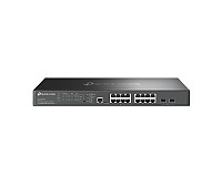 Switch zarządzalny, 16x 2,5G, 2x slot 10G SFP+, PoE+, 19" (TP-Link SG3218XP-M2)
