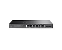 Switch inteligentny, 24x 10/100/1000 RJ-45, 4x SFP, PoE+, 19" (TP-Link SG2428LP)
