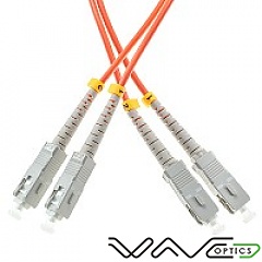Patchcord SC/UPC-SC/UPC, MM, 50/125, dupleks, włókno OM2, 0,5 m