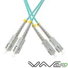 Patchcord SC/UPC-SC/UPC, MM, 50/125, dupleks, włókno OM3, 0,5 m