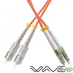 Patchcord SC/UPC-LC/UPC, MM, 50/125, dupleks, włókno OM2, 0,5 m