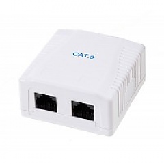 Puszka natynkowa, kat. 6, 2x RJ-45