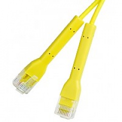 Patchcord UTP-K6a; 1,0 m; żółty; LSOH/LSZH, ultra flex