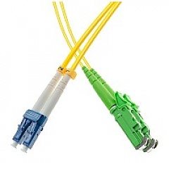 Patchcord LSH/APC-LC/UPC, SM, 9/125, dupleks, włókno G652D, 2 m