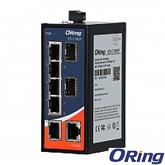 Switch niezarządzalny, 6x 10/100 RJ-45, 2x SFP (ORing IES-C1062P)