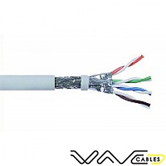 Przewód S/FTP (PiMF) Wave Cables, kat.6A, wewnętrzny, szary, LSOH/LSZH, 4x2x26 AWG, Cu, 305 m, linka