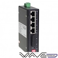 Switch niezarządzalny 4x 100/1000 RJ-45 PoE, 2x 1000 SFP (Wave Industrial WO-IS-M2GF4GT-4POE-M)