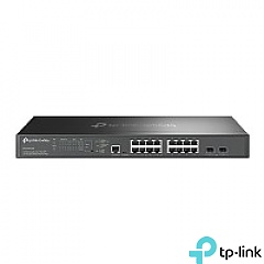 Switch zarządzalny, 16x 2,5G, 2x slot 10G SFP+, PoE+, 19" (TP-Link SG3218XP-M2)