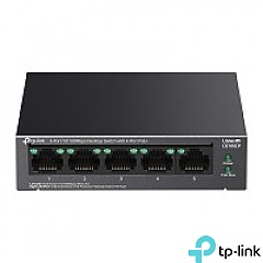 Switch niezarządzalny,  5x 10/100 RJ-45, PoE+, desktop (TP-Link LS105LP)