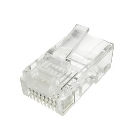 Wtyk RJ-45, 8p8c, kat5e, na przewód okrągły, linkę, UTP