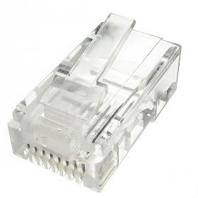 Wtyk RJ-45, rj45, 8p8c, kat5e, na przewód okrągły, drut, UTP