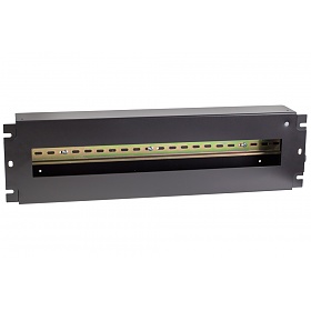 Panel dystrybucji napięć 19" 3U, czarny