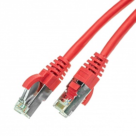 Patchcord FTP, kat5e, 0,5m, czerwony