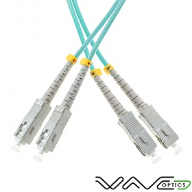 Patchcord SC/UPC-SC/UPC, MM, 50/125, dupleks, włókno OM3, 0,5 m