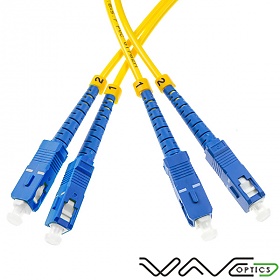 Patchcord SC/UPC-SC/UPC, SM, 9/125, dupleks, włókno G652D, 0,5 m