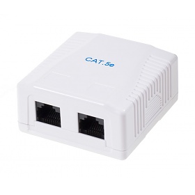 Puszka natynkowa, kat. 5e, 2x RJ-45