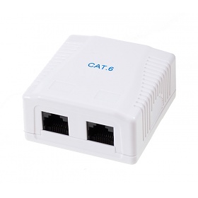 Puszka natynkowa, kat. 6, 2x RJ-45