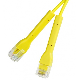 Patchcord UTP-K6a; 3,0 m; żółty; LSOH/LSZH, ultra flex