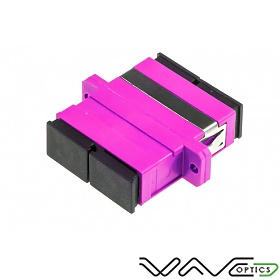 Adapter światłowodowy SC/UPC duplex, OM4, wielomodowy