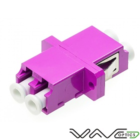 Adapter światłowodowy LC/UPC duplex, OM4, wielomodowy