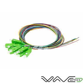 Zestaw 12x pigtail SC/APC, SM, 9/125, 0,9mm, włókno G.652D, 2m