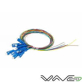 Zestaw 12x pigtail SC/UPC, SM, 9/125, 0,9mm, włókno G.652D, 2m