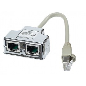 Rozdzielacz RJ-45, ekranowany, 100Base-TX