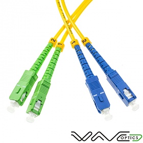 Patchcord SC/APC-SC/UPC, SM, 9/125, dupleks, wkno G652D, 10 m