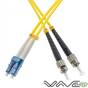 Patchcord światłowodowy jednomodowy LC/UPC-ST/UPC, 9/125, dupleks, włókno G652D,  długość 10m