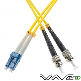 Patchcord wiatowodowy jednomodowy LC/UPC-ST/UPC, 9/125, dupleks, wkno G652D, 3.0mm, dugo 10m