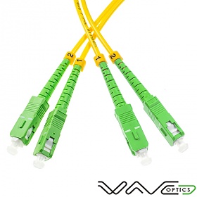 Patchcord światłowodowy SM SC/APC-SC/APC, 9/125, dupleks, G652D, 15m