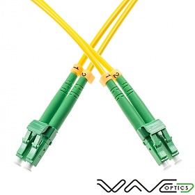 Patchcord światłowodowy jednomodowy LC/APC-LC/APC, 9/125, dupleks, włókno G652D  długość 15m
